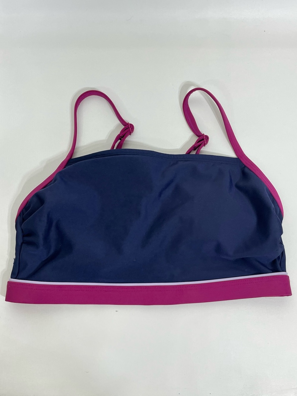 all in motion Womems Small Bralette with Fuchsia Trim Navy